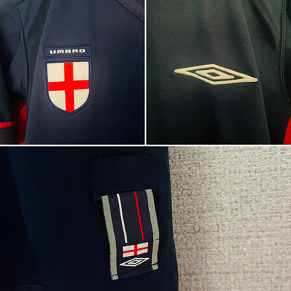 England away reversible football shirt W/C 2002 Beckham Small