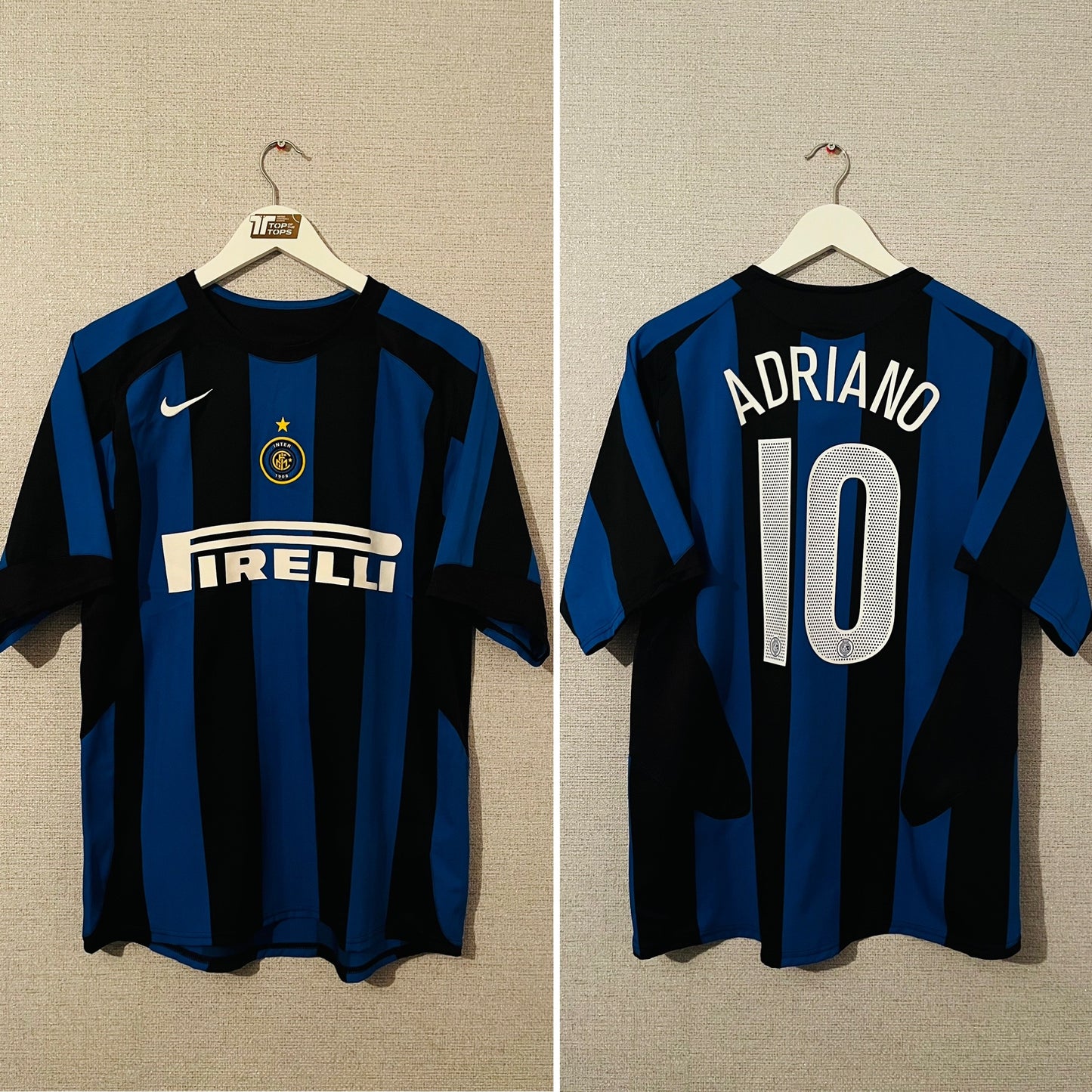 Inter Milan home football shirt 2004/05 Adriano Medium