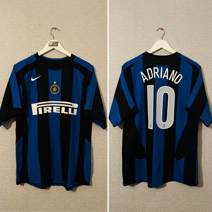Inter Milan home football shirt 2004/05 Adriano Medium