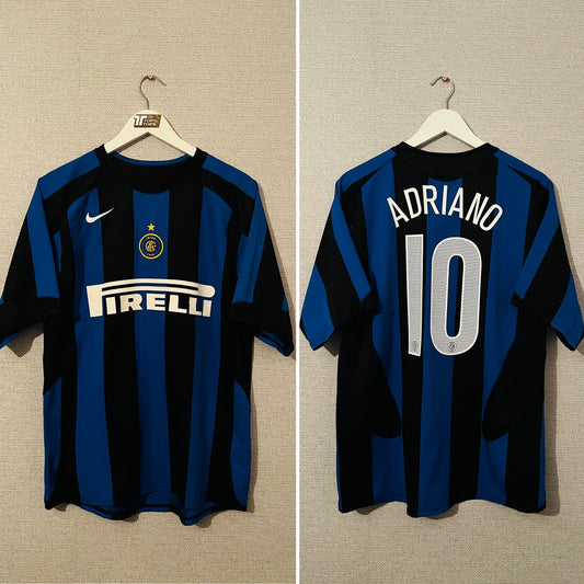 Inter Milan home football shirt 2004/05 Adriano Medium