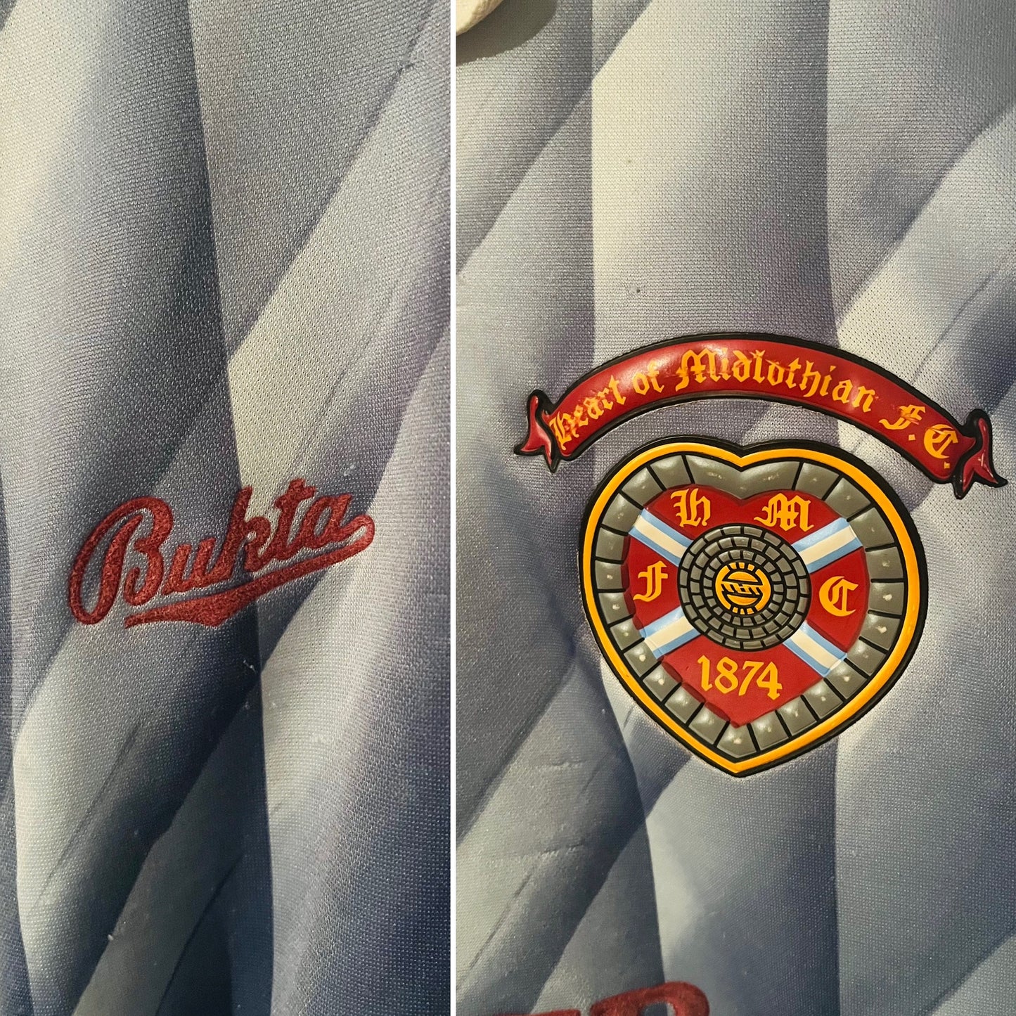 Heart of Midlothian Hearts away football shirt 1990/91 Large