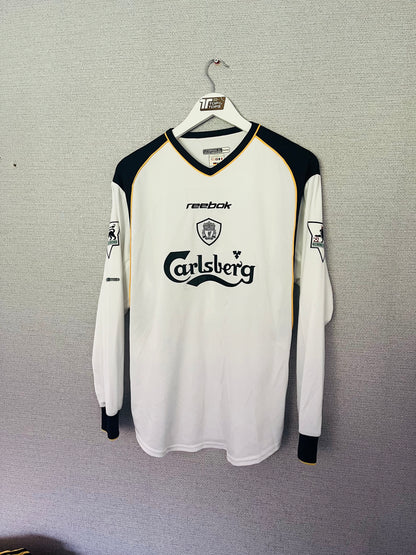 Liverpool away football shirt 2001/03 Owen Medium