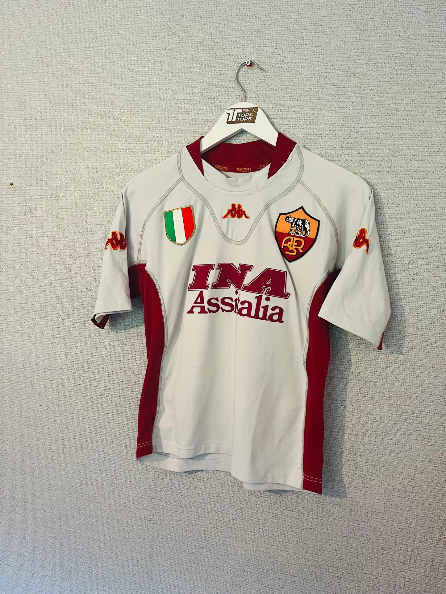 Roma away football shirt 2001/02 Montella Small