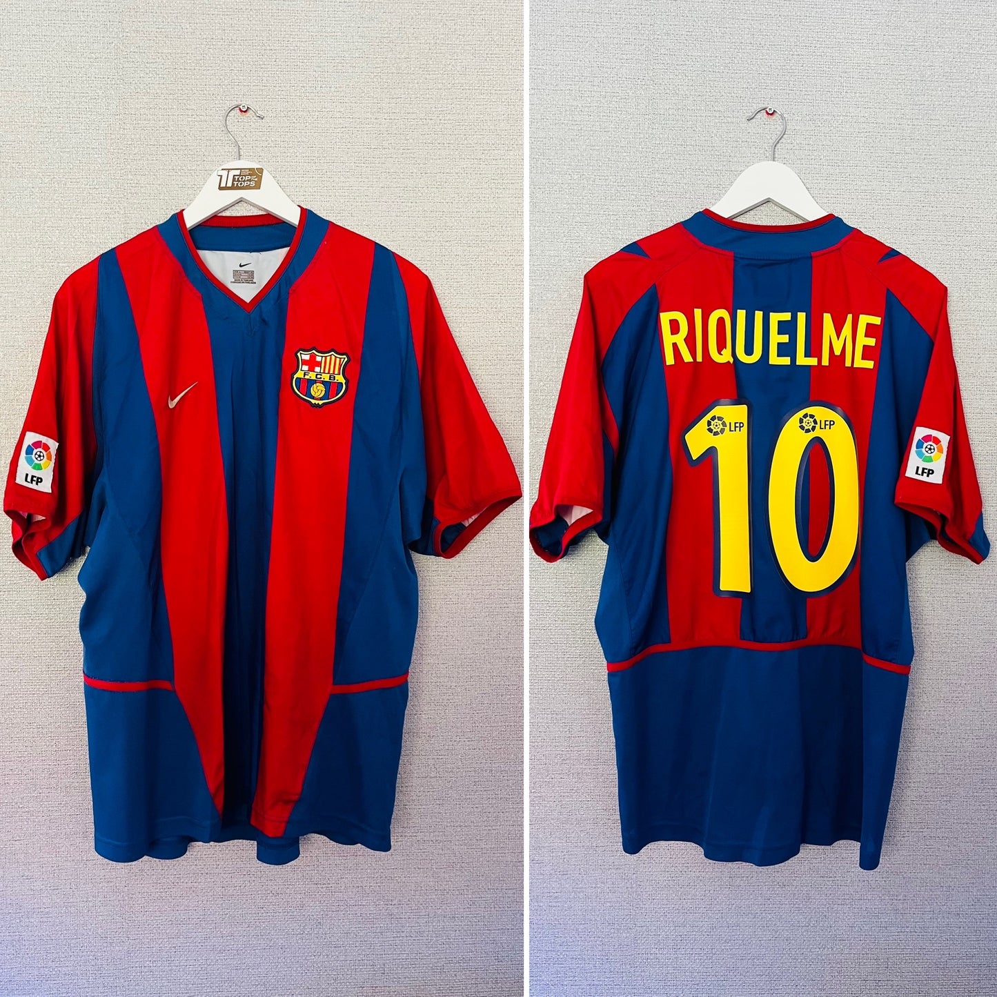 Barcelona home football shirt 2002/03 Riquelme Large