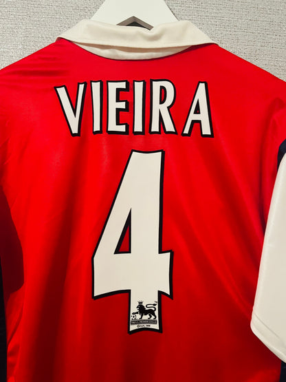 Arsenal home football shirt 1998/99 Vieira Medium