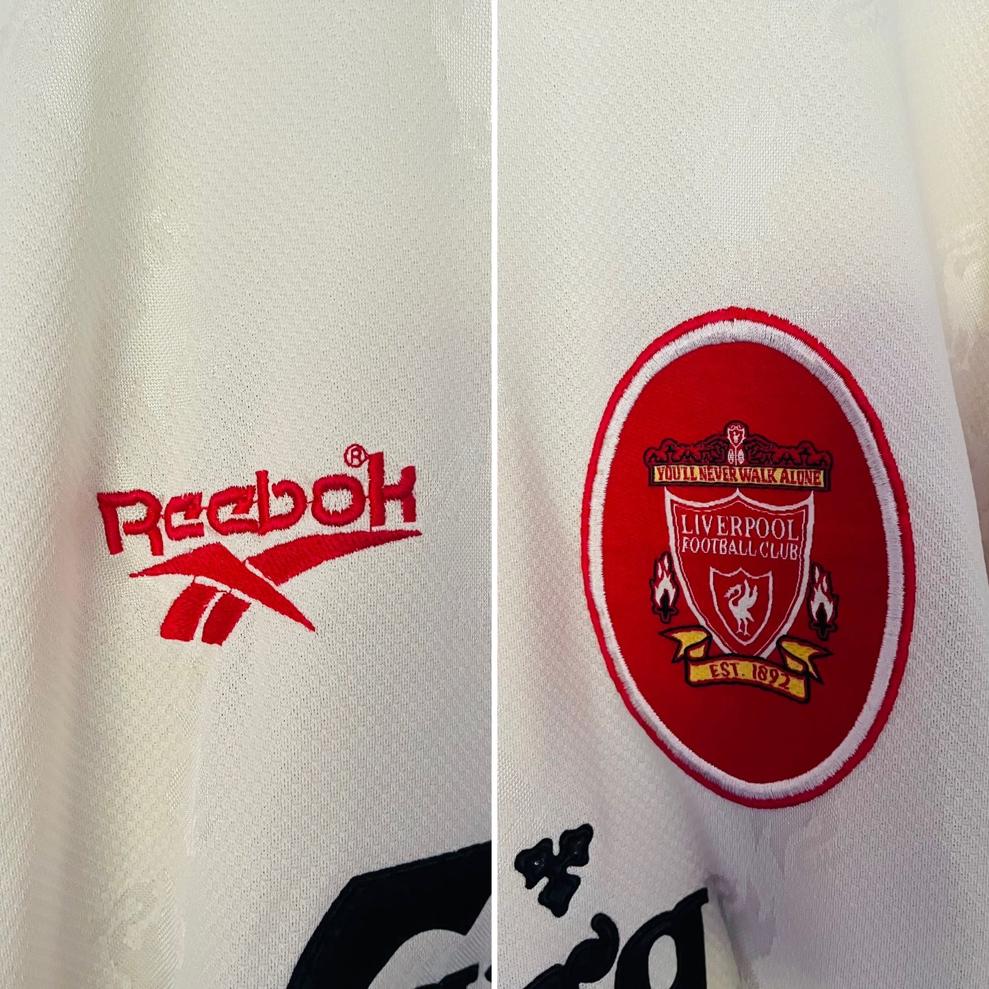 Liverpool away football shirt 1996/97 Fowler Large