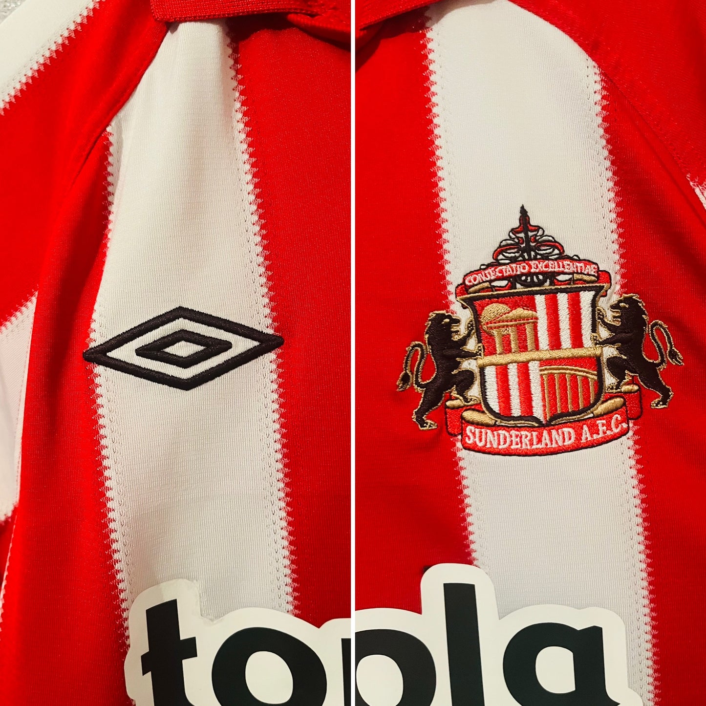 Sunderland home football shirt 2010/11 Malbranque Medium