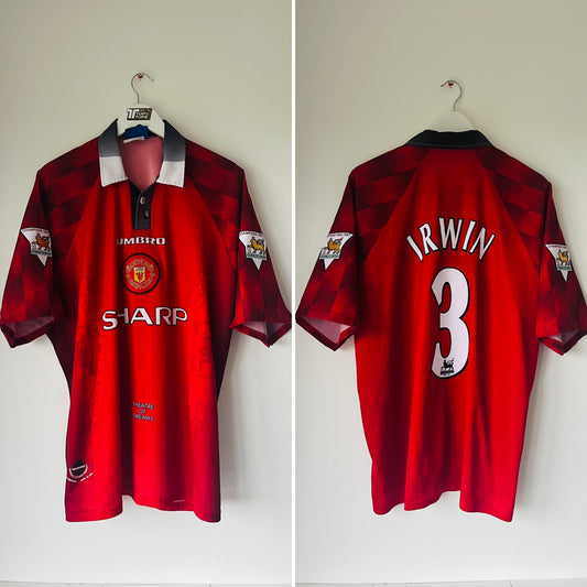 Manchester United home football shirt 1997/98 Irwin XXL