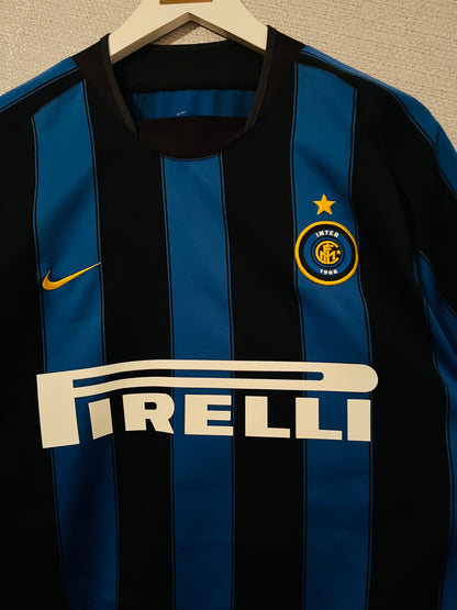 Inter Milan home football shirt 2003/04 Adriano Large