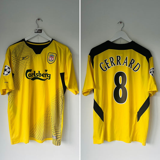 Liverpool away football shirt 2004/05 Gerrard Large