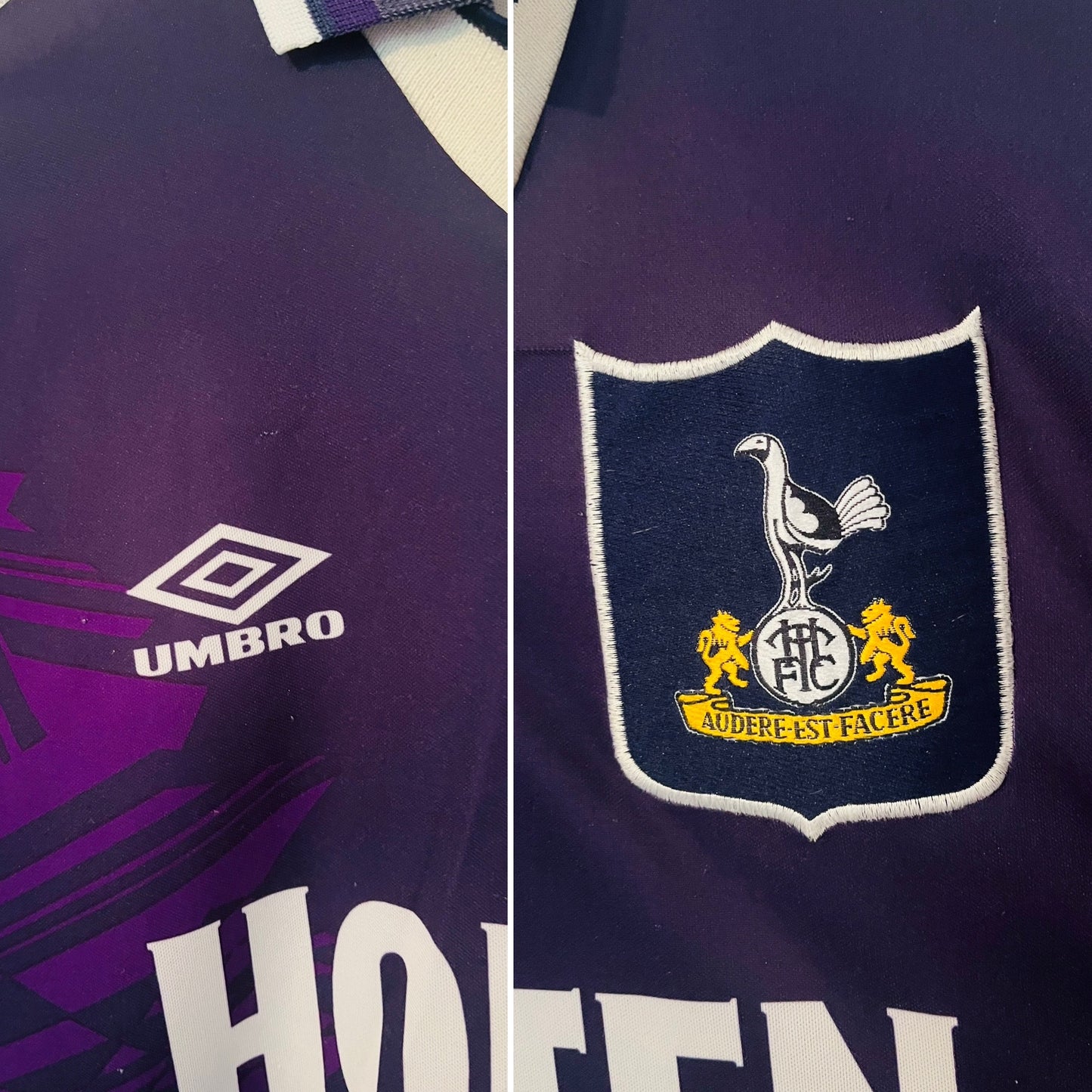 Tottenham Hotspur away football shirt 1994/95 Klinsmann Medium