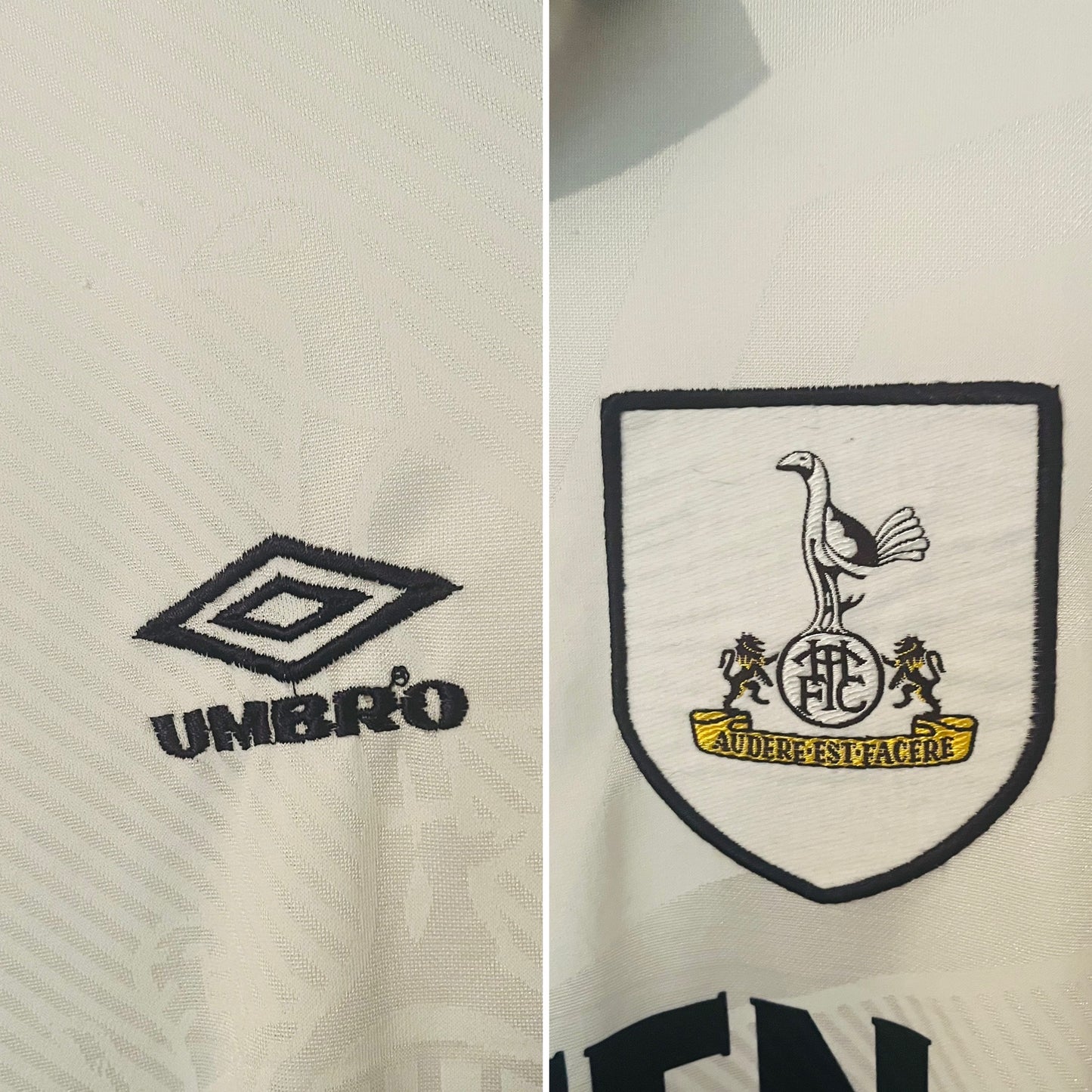 Tottenham Hotspur home football shirt 1993/95 Klinsmann XL