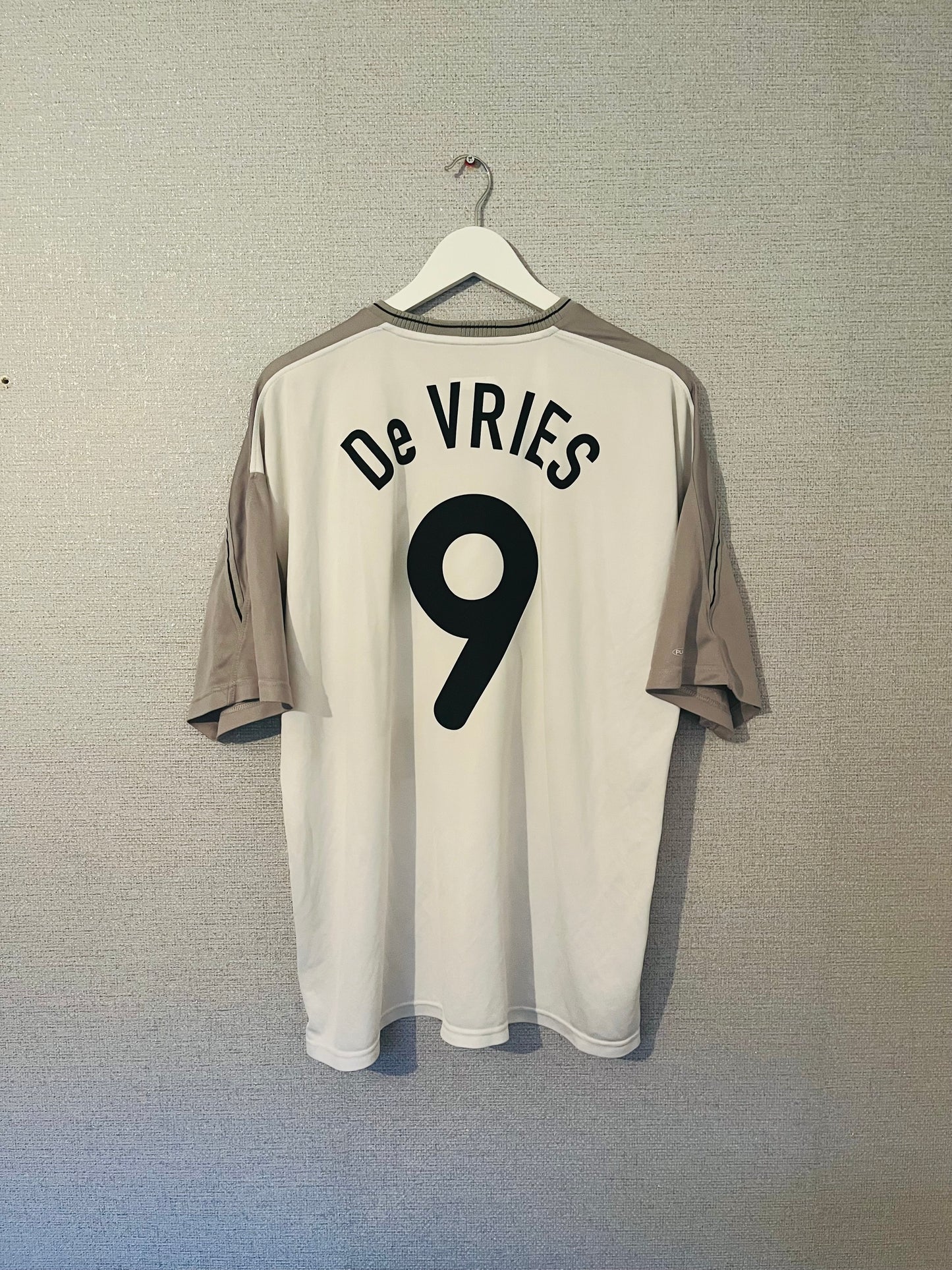 Heart of Midlothian Hearts away football shirt 2003/04 De Vries XL