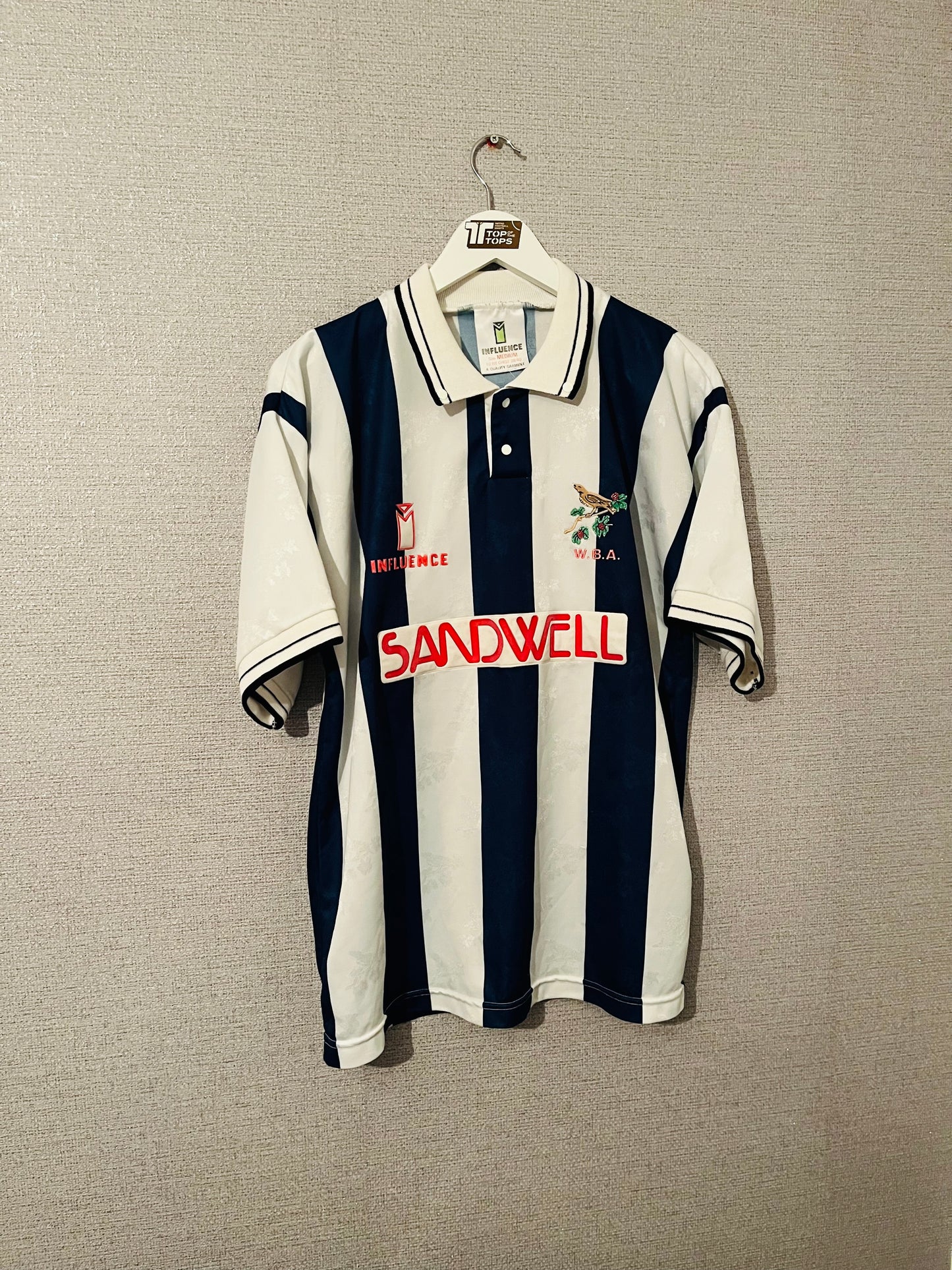 West Bromwich Albion WBA home football shirt 1991/92 Medium