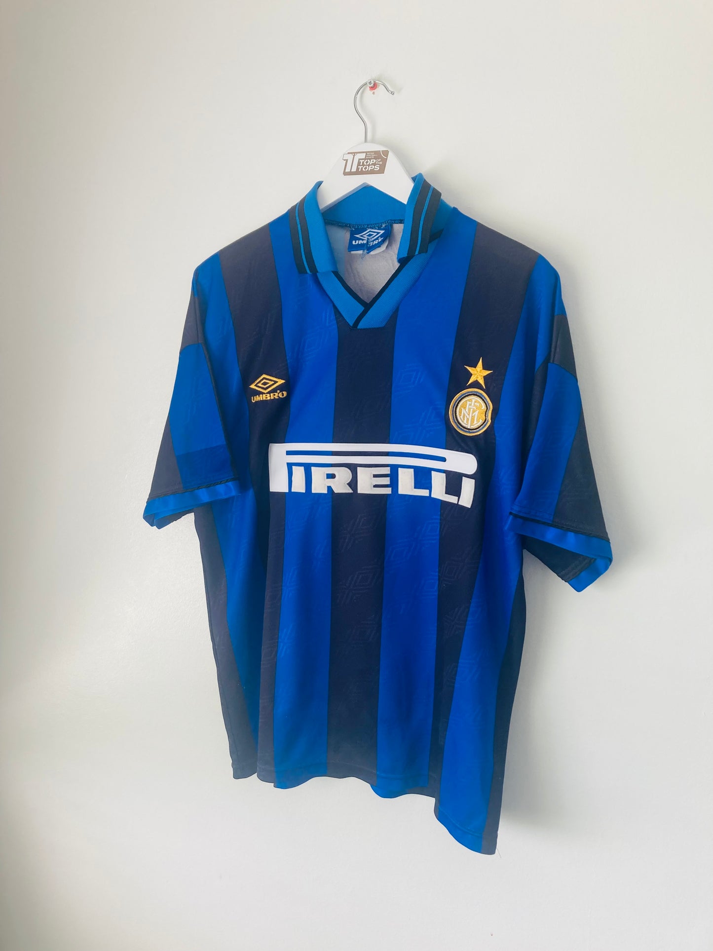Inter Milan home football shirt 1995/96 Carlos Large