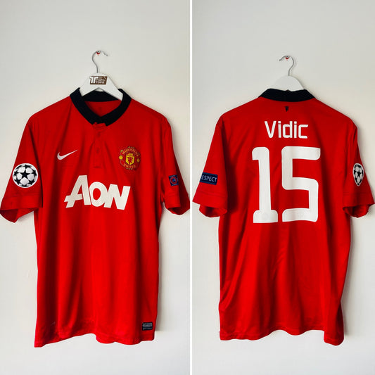 Manchester United home football shirt 2013/14 Vidic XL