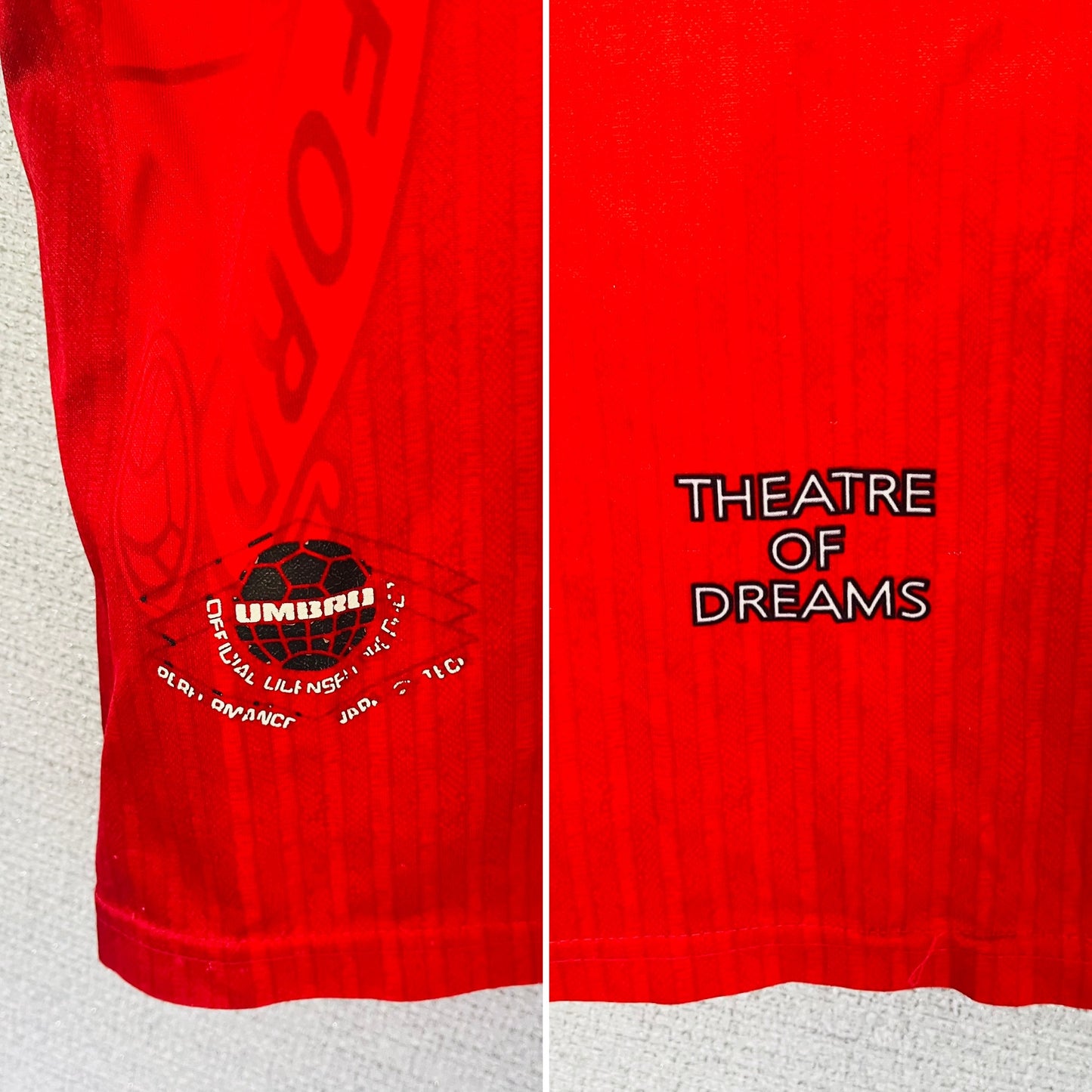 Manchester United home football shirt 1996/97 Cantona Medium