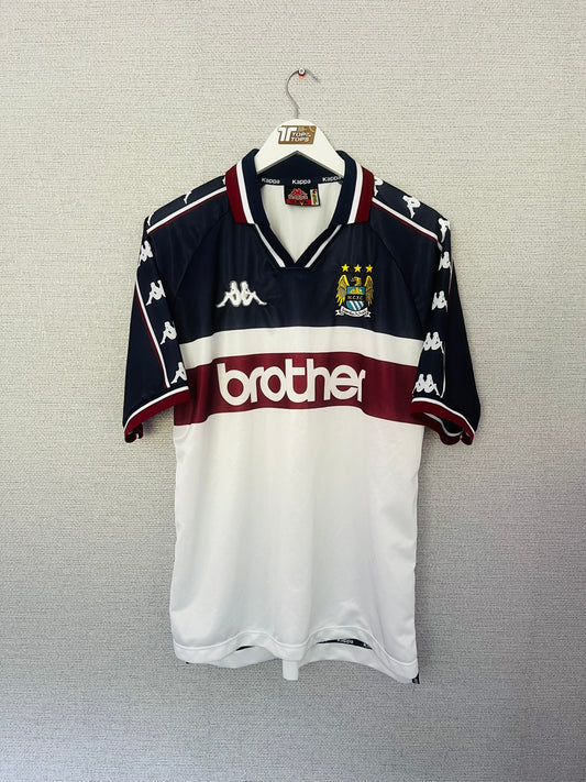 Manchester City away football shirt 1997/98 Large