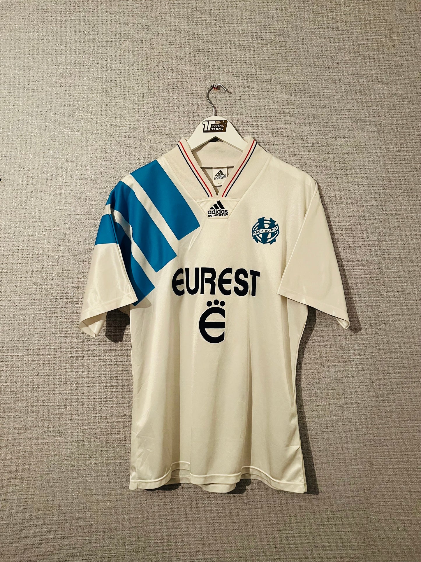 Olympique Marseille home football shirt 1992/93 Large