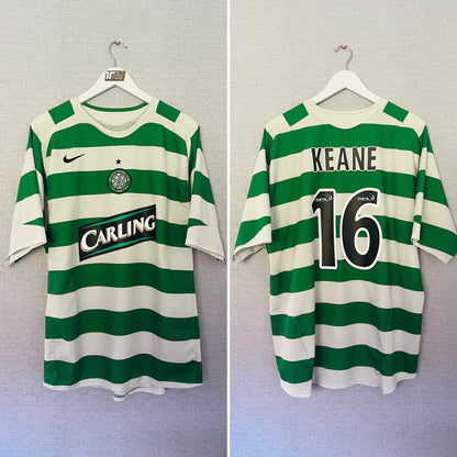 Glasgow Celtic home football shirt 2005/06 Keane XL
