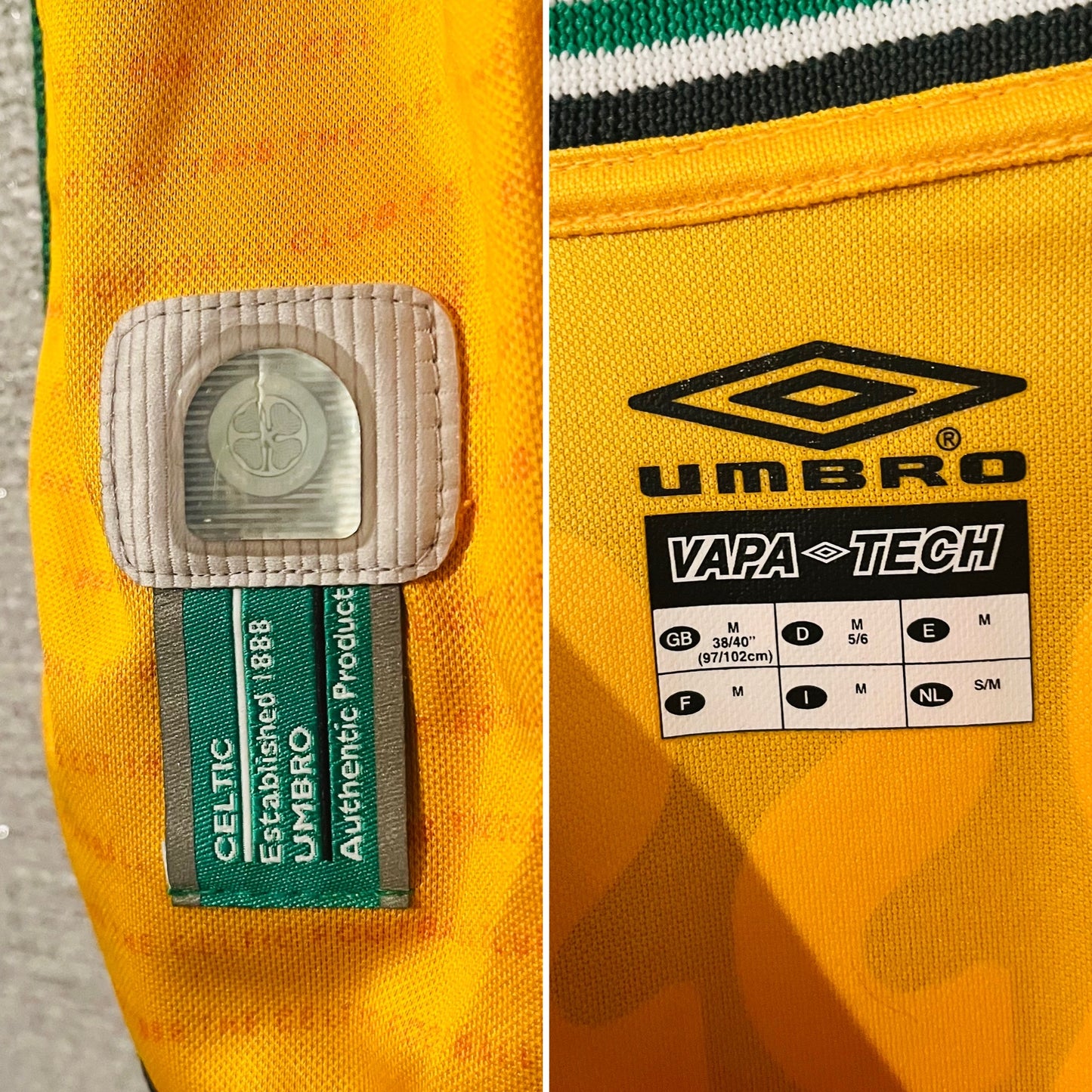 Glasgow Celtic away football shirt 2002/03 Larsson Medium