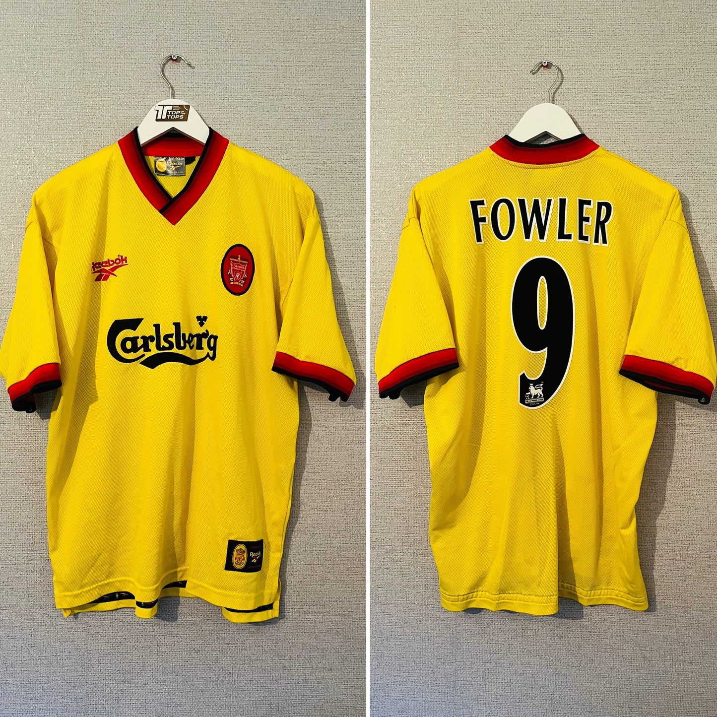 Liverpool away football shirt 1997/99 Fowler Large