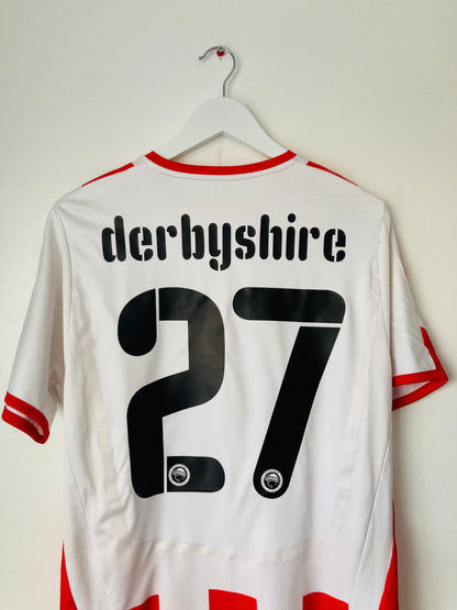 Olympiakos home football shirt 2008/09 Derbyshire Medium