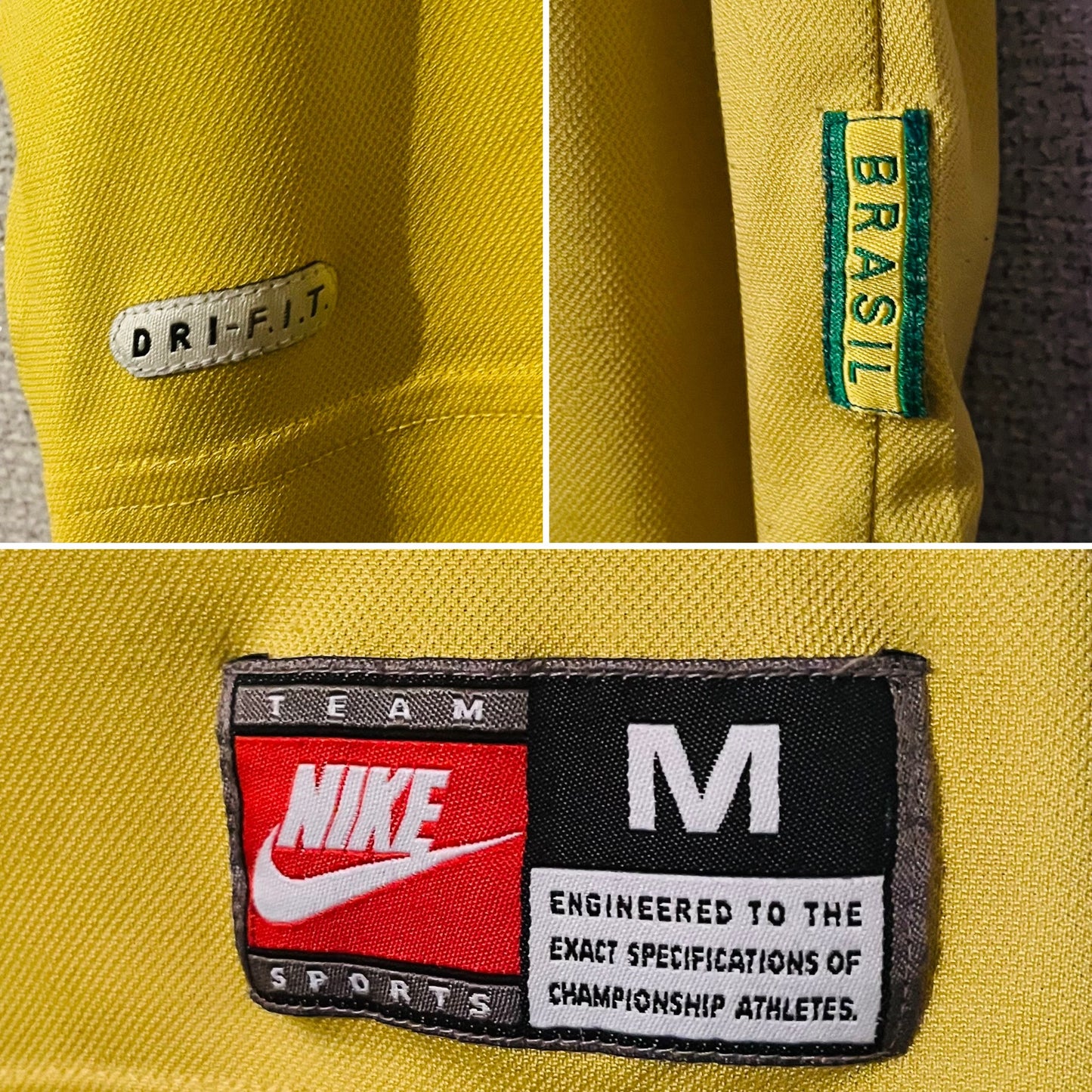 Brazil home football shirt W/C 1998 R9 Medium