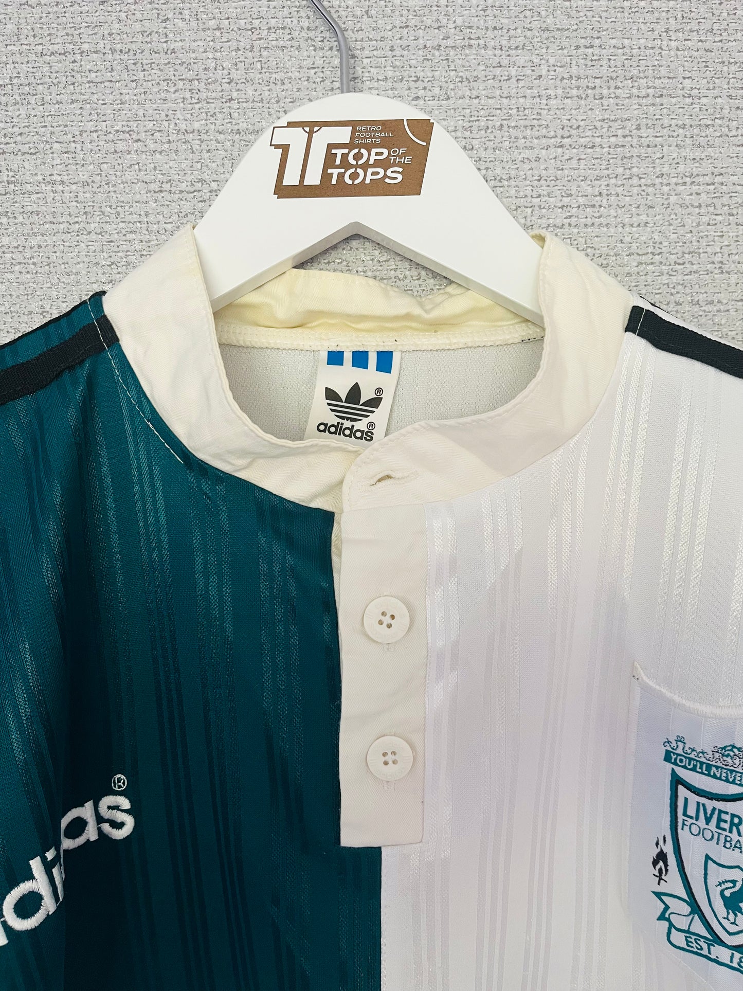 Liverpool away football shirt 1995/96 Fowler XL