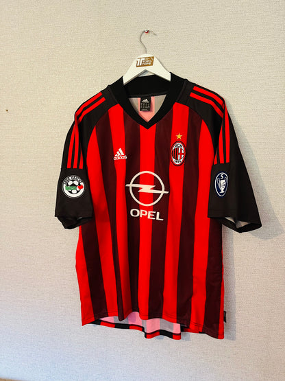 AC Milan home football shirt 2002/03 Shevchenko XL