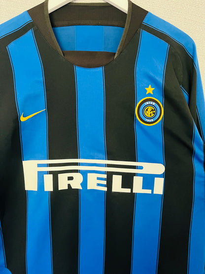 Inter Milan home football shirt 2003/04 L/S Cannavaro Large