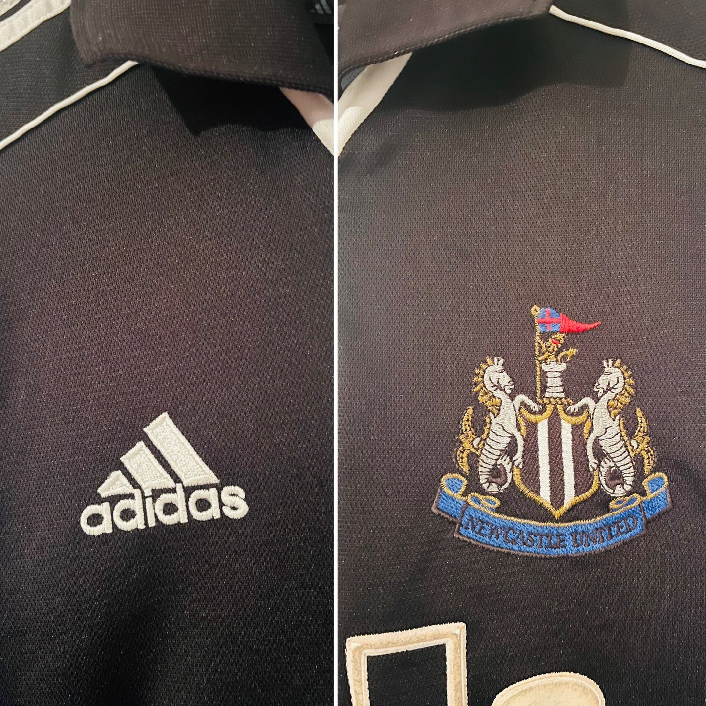 Newcastle United away football shirt 2000/01 Solano Medium