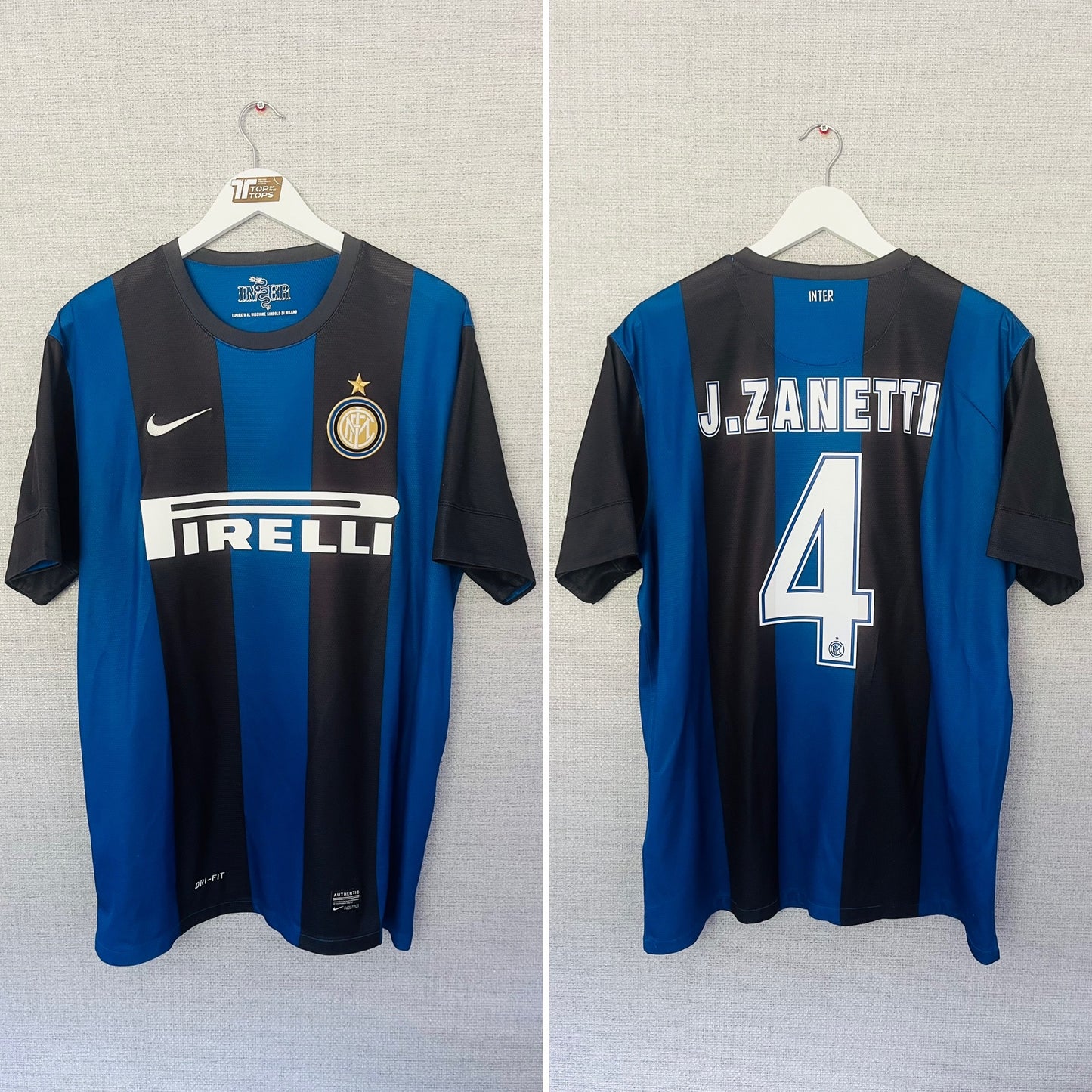 Inter Milan home football shirt 2012/13 Zanetti XL