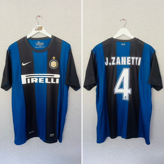 Inter Milan home football shirt 2012/13 Zanetti XL