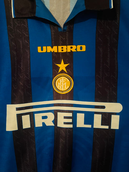 Inter Milan home football shirt 1996/97 Djorkaeff Medium