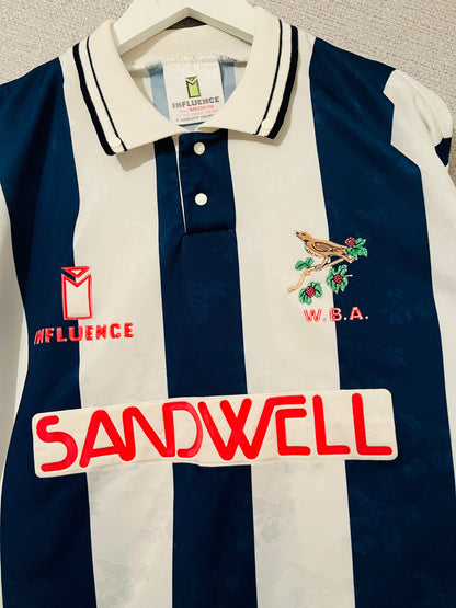 West Bromwich Albion WBA home football shirt 1991/92 Medium