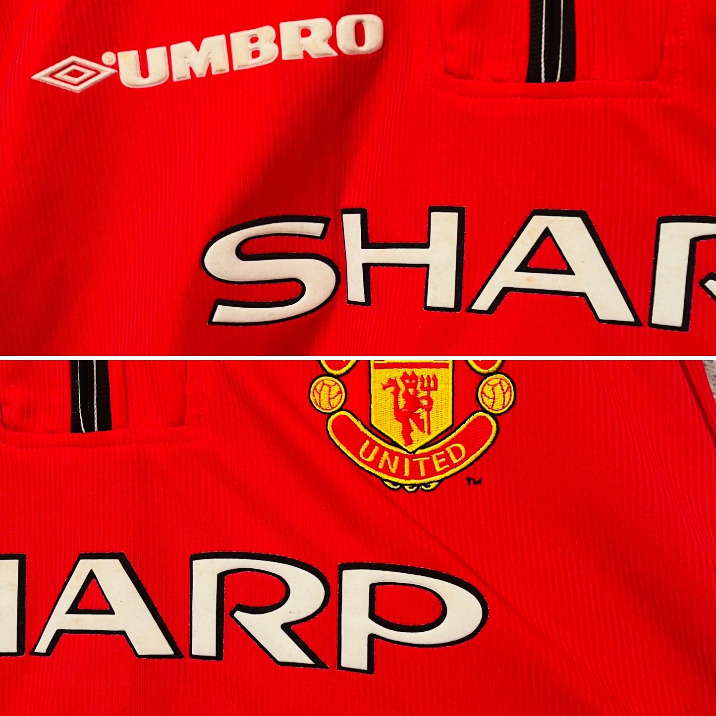 Manchester United home football shirt 1999/2000 Keane XL