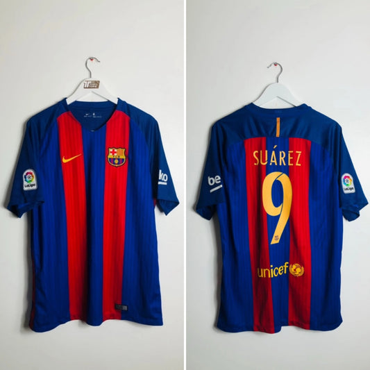 Barcelona home football shirt 2016/17 Suarez XL