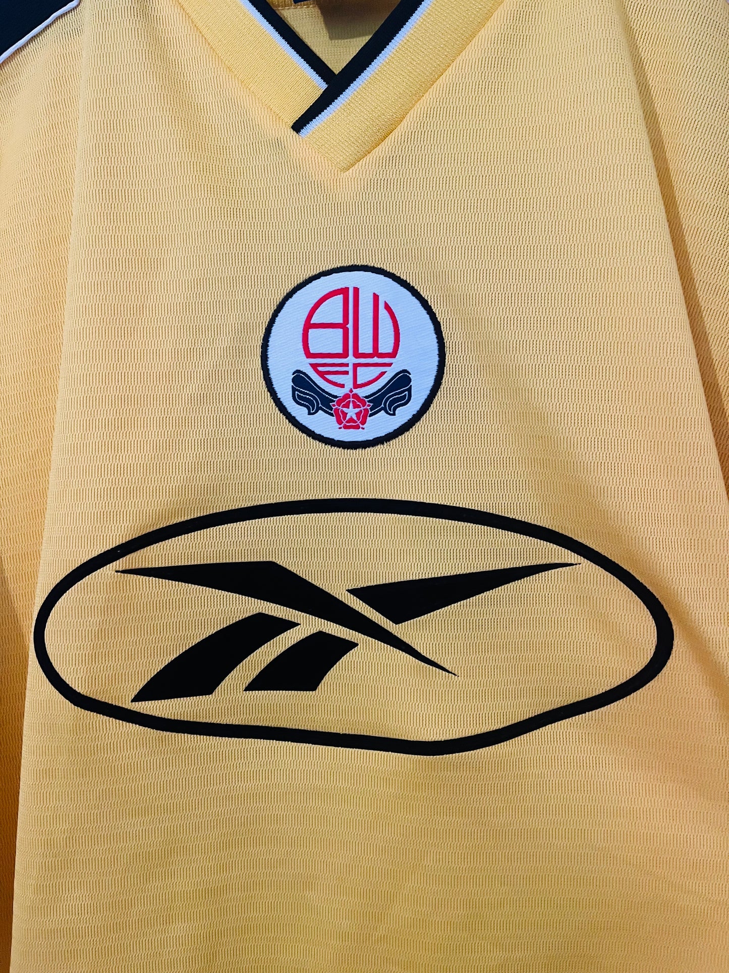 Bolton Wanderers away football shirt player spec 1998/2000 Fish XL