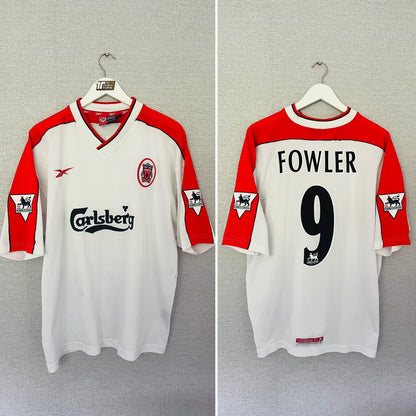 Liverpool away football shirt 1998/2000 Fowler XL