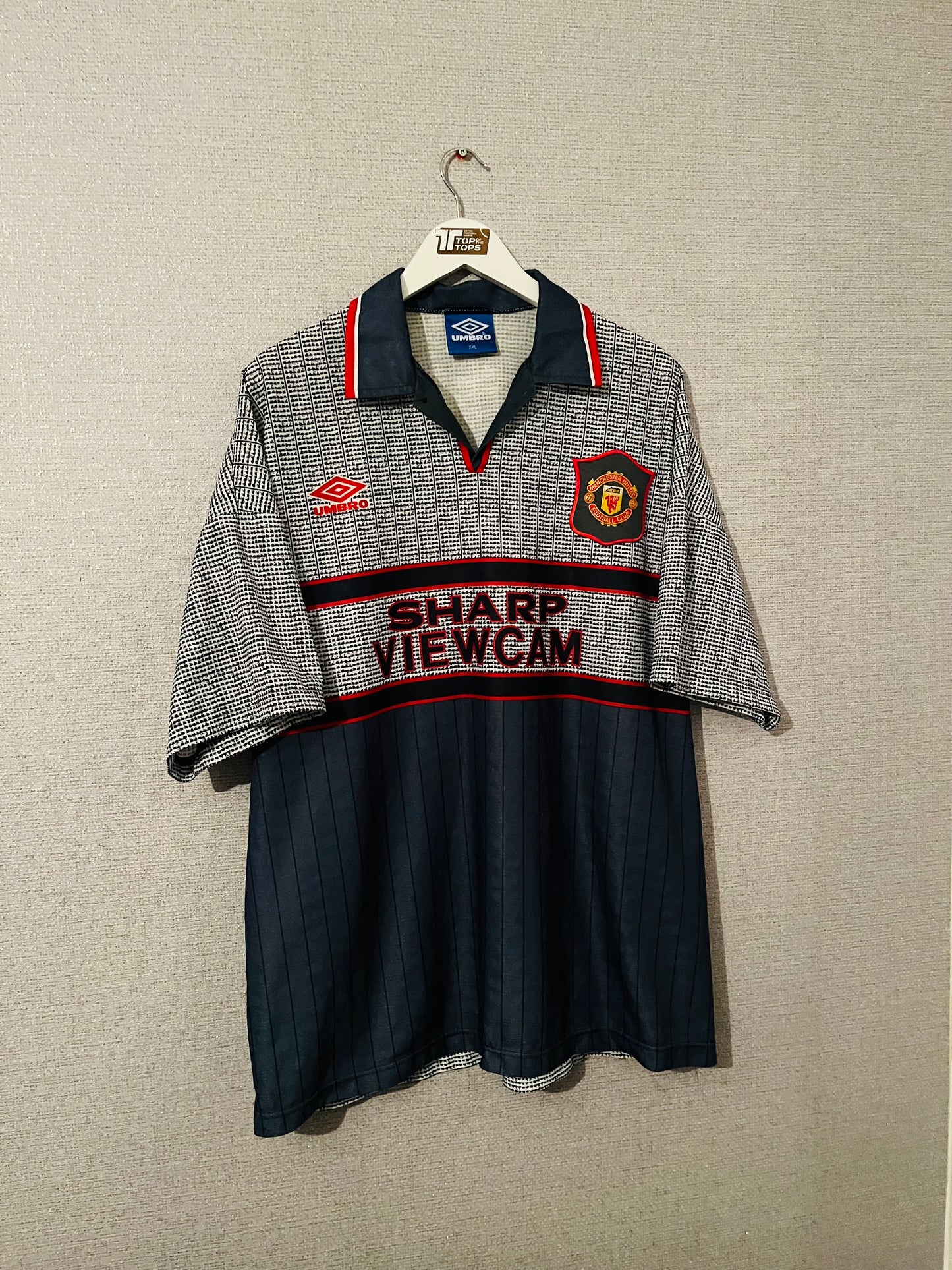 Manchester United away football shirt 1995/96 Beckham XXL