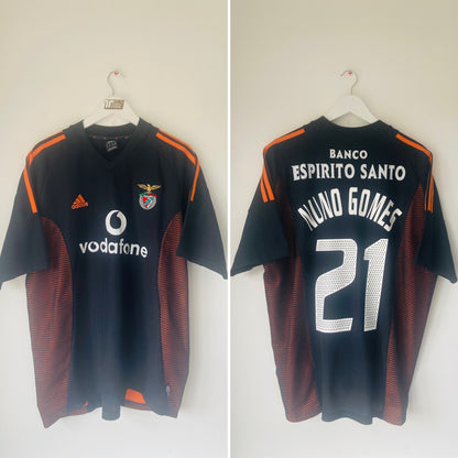 Benfica away football shirt 2002/03 Nuno Gomes XL