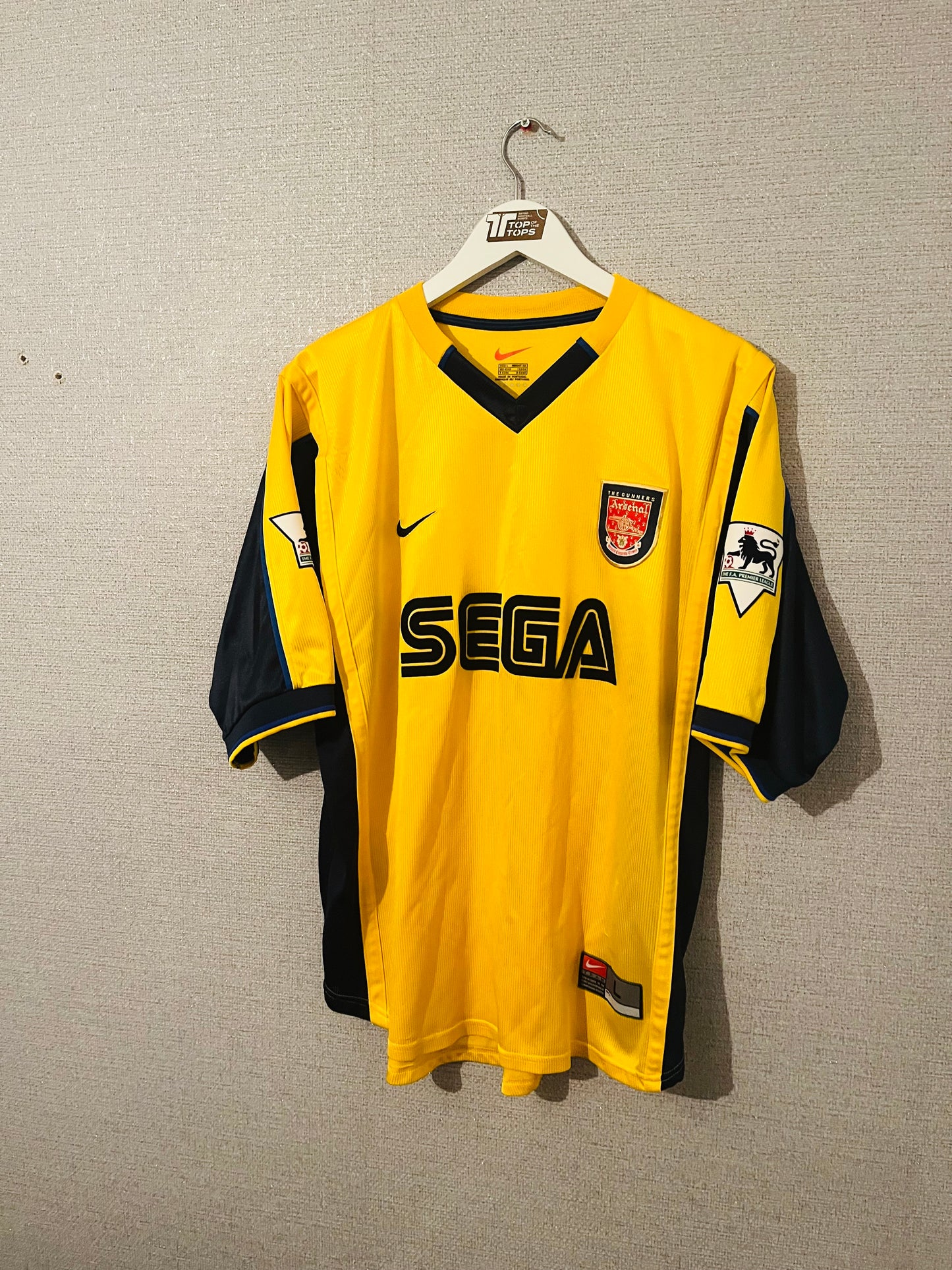 Arsenal away football shirt 2000/01 Suker Large