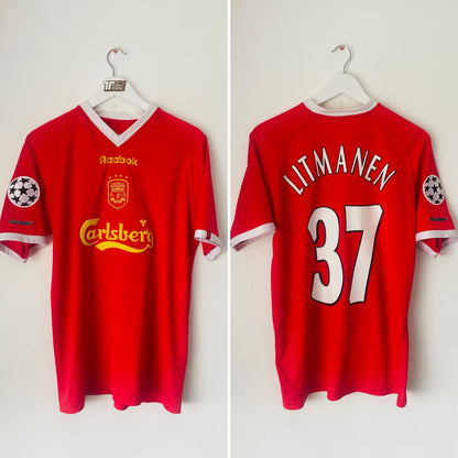 Liverpool home football shirt 2001/03 Litmanen Medium