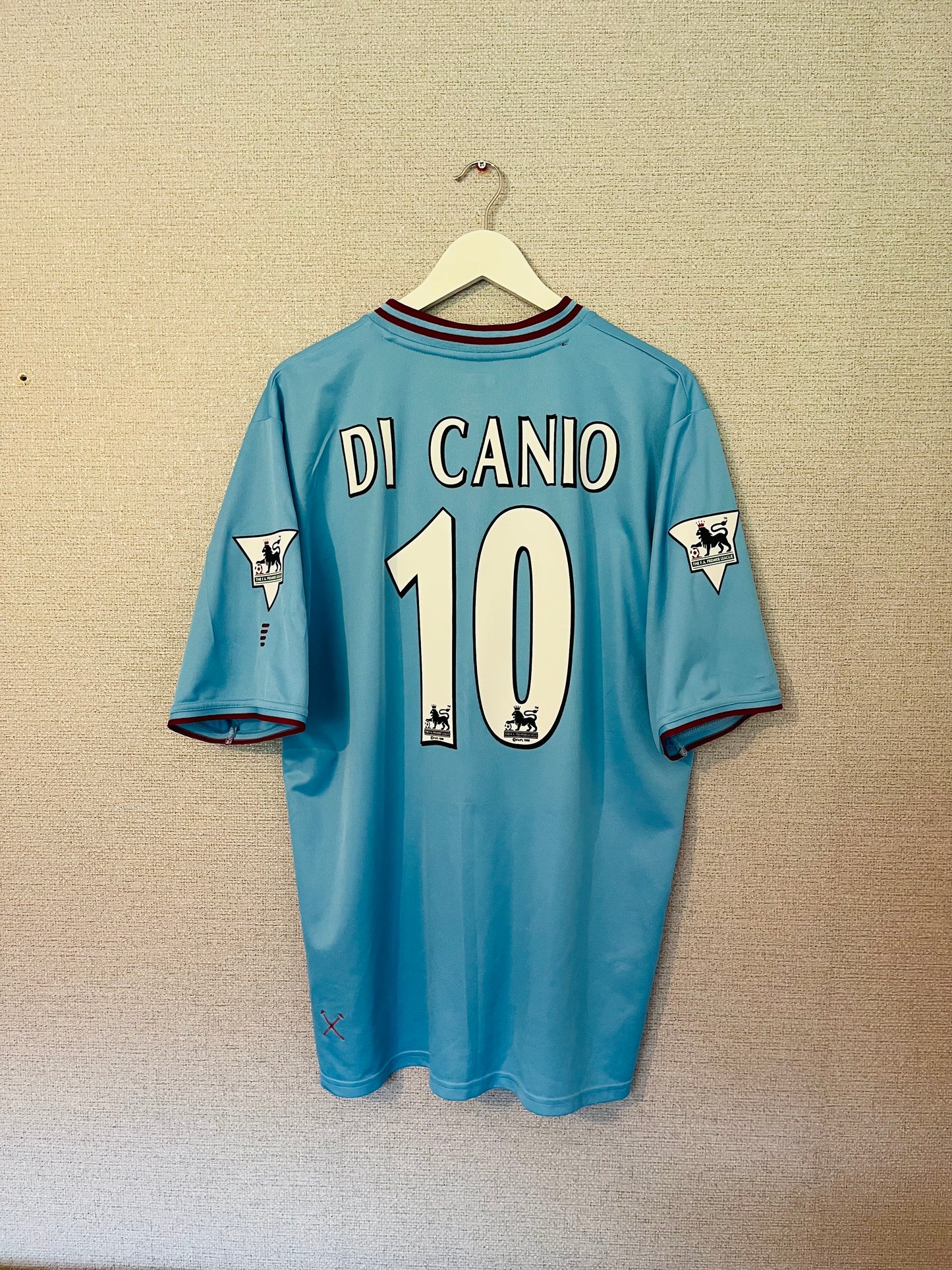 West Ham United away football shirt 2001/03 Di Canio XL