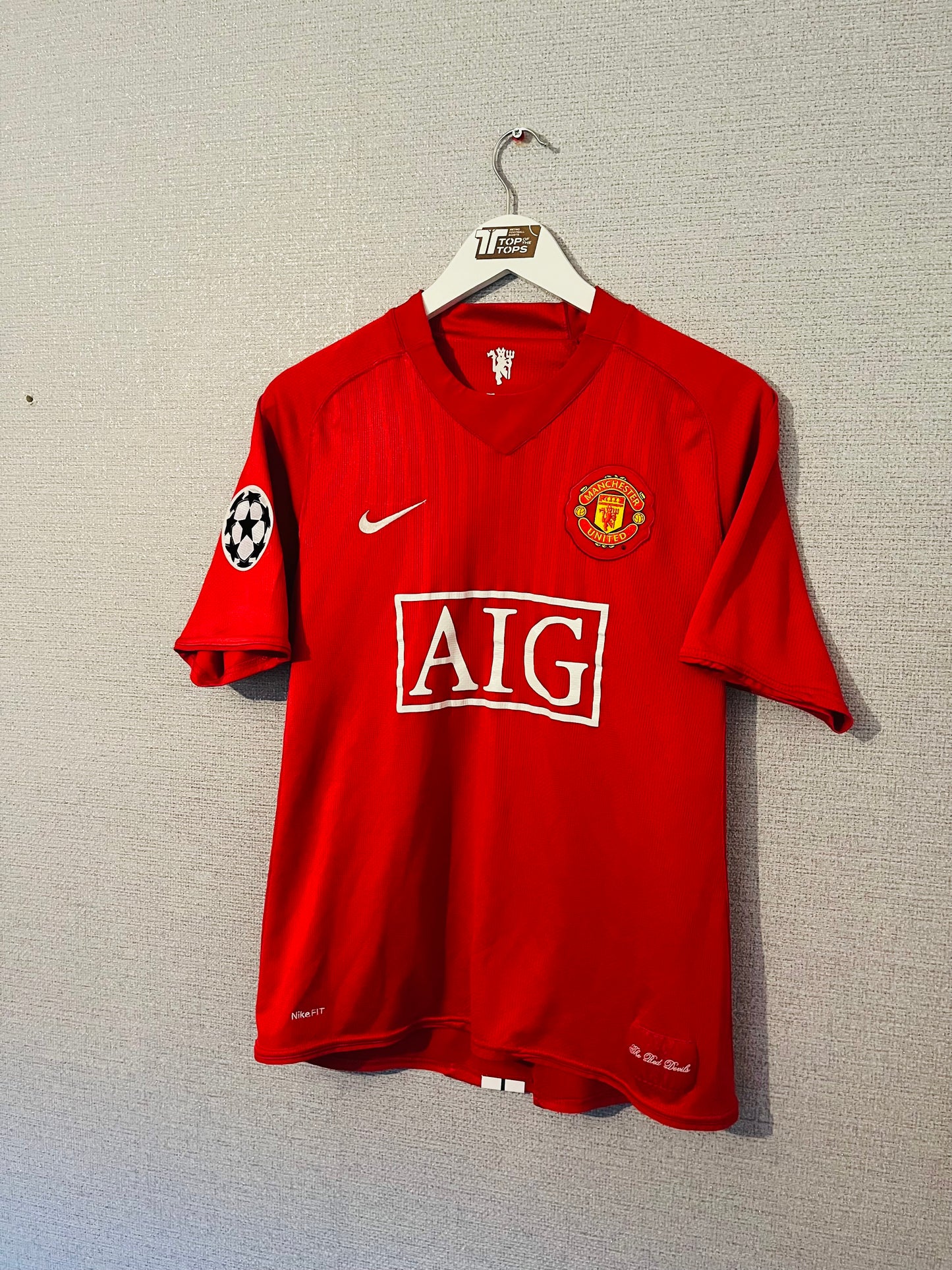 Manchester United home football shirt 2007/08 CR7 Medium