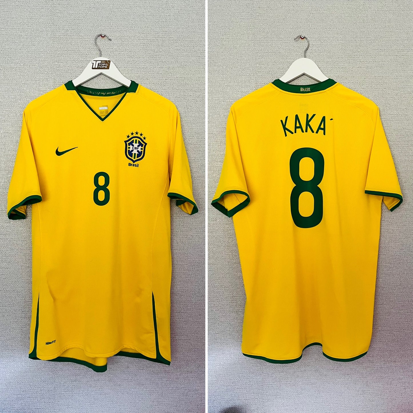 Brazil home football shirt 2008/10 Kaka XL