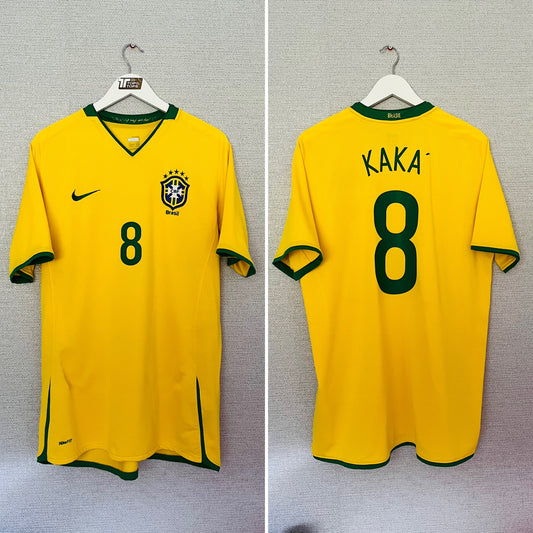 Brazil home football shirt 2008/10 Kaka XL