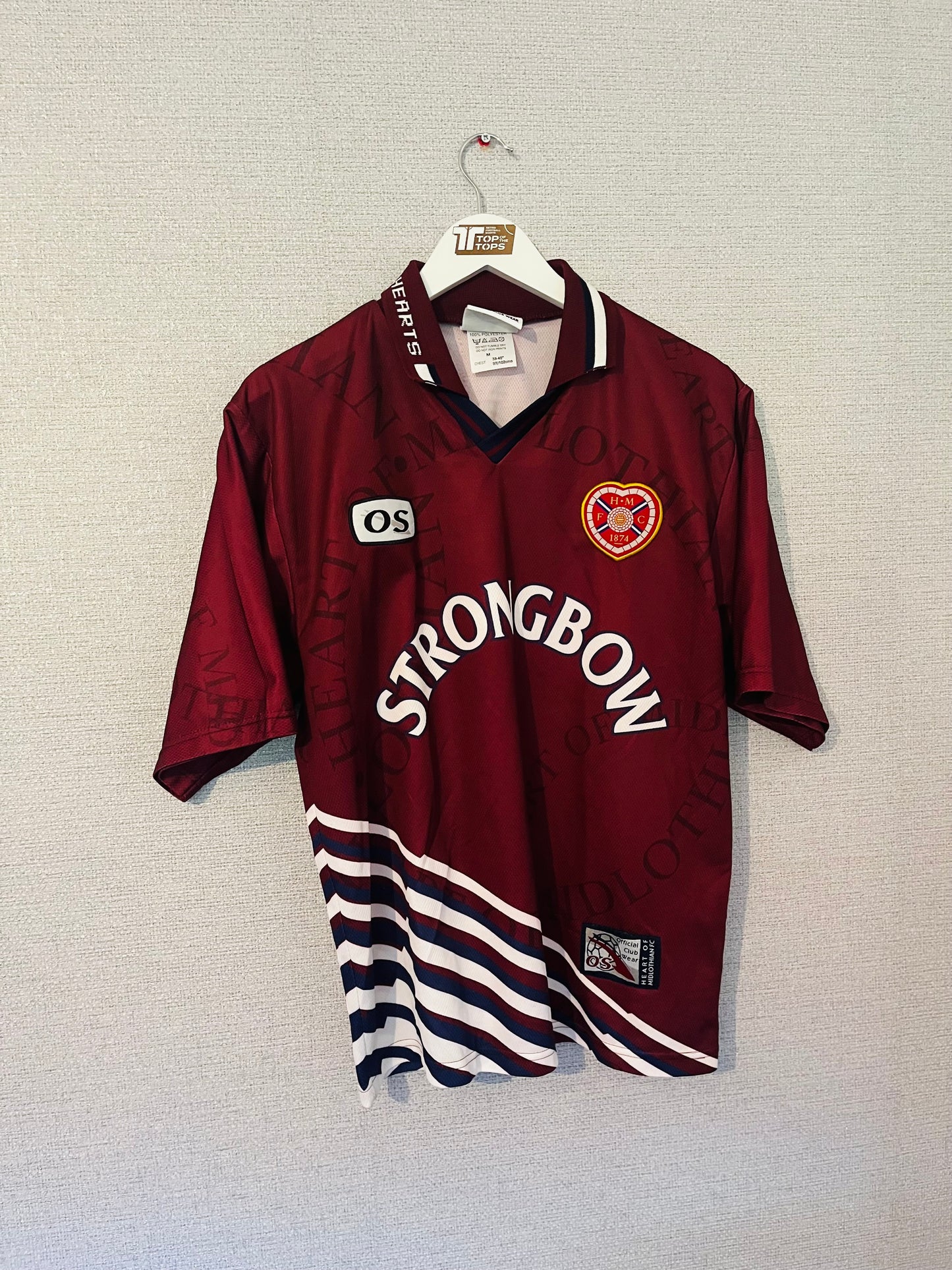 Heart of Midlothian Hearts home football shirt 1998/99 Medium