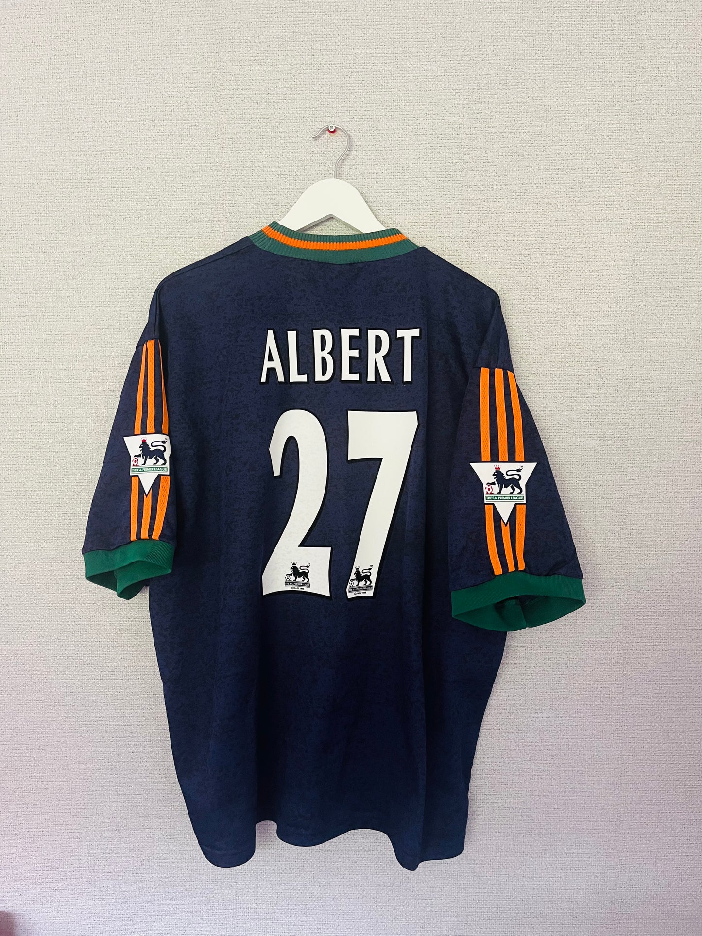 Newcastle United away football shirt 1997/98 Albert XXL